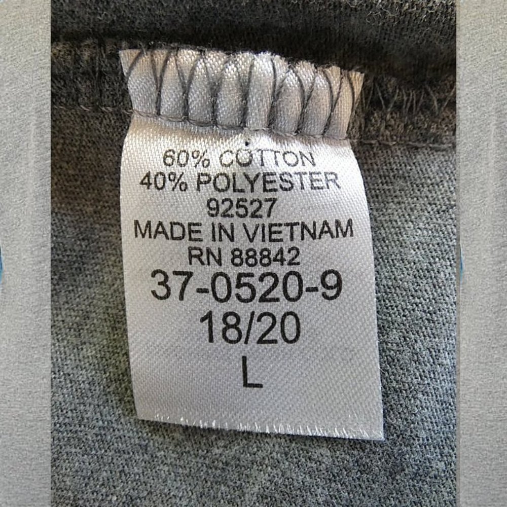 NWOT Roaman's Grey Ruched Henley Top Size 18/20 - Picture 8 of 8